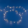 60 Διακοσμητικά Λαμπάκια LED Μπαταρίας Clips Aσημί Χρυσό 3.25m - Λευκό Θερμό