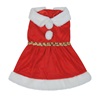 Χριστουγεννιάτικη Στολή Κατοικιδίου Φορεματάκι Κόκκινο Λευκό Πον Πον Παγιέτα