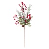Χριστουγεννιάτικο Διακοσμητικό Κλαδί Έλατο Κόκκινα Λευκά Berries Κουκουνάρι 60cm