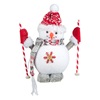 Χριστουγεννιάτικη Διακοσμητική Φιγούρα Αφρώδης Χιονάνθρωπος Σκι Σκουφί Κασκόλ 24cm