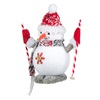 Χριστουγεννιάτικη Διακοσμητική Φιγούρα Αφρώδης Χιονάνθρωπος Σκι Σκουφί Κασκόλ 24cm