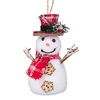 Χριστουγεννιάτικο Στολίδι Δέντρου Αφρώδης Χιονάνθρωπος Λευκός με Καπέλο 13cm