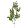 Κλαδί Διακοσμητικό Πράσινα Φύλλα Ροζ Άνθη 51cm