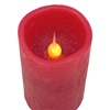 Κερί LED Μπαταρίας Κόκκινο Κυματιστή Κορυφή Ø5x8cm - Θερμό Φως Φλόγας
