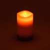 Κερί LED Μπαταρίας Κόκκινο Κυματιστή Κορυφή Ø5x8cm - Θερμό Φως Φλόγας