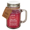 Κερί Aρωματικό Κόκκινο σε Βάζο με Καπάκι και Χερούλι Velvet Berries "Love is Eternal" Ø8x14.5cm