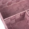 Καλάθι Αποθήκευσης Πλεκτό Ροζ 4 Θέσεων 33x24x7cm