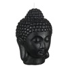 Κερί Διακοσμητικό Ethnic 3D Πρόσωπο Βούδα Μαύρο Ø14x18cm