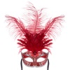 Αποκριάτικη Μάσκα Fancy Γυναικεία Κόκκινη Glitter Φτερά