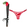 Δώρο Βαλεντίνου Λουλούδι & Εσώρουχο Γυναικείο Κόκκινο - One Size