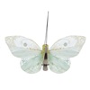 Διακοσμητικό Κουρτίνας Πεταλούδα Μέντα Glitter 10cm
