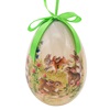 Πασχαλινό Διακοσμητικό Αυγό με Απεικόνιση Λαγουδάκια Λουλούδια 10.5cm