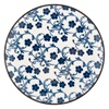 Πιατάκι Γλυκού Πορσελάνη Λευκό Μπλε Λουλούδια 15 cm