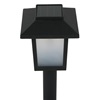 Ηλιακό Φανάρι LED με Εφέ Φλόγας Πλαστικό Τετράγωνο Μαύρο 25cm