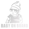 Αυτοκόλλητη Σήμανση Αυτοκινήτου Baby On Board 12.5x14cm