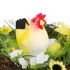 Πασχαλινή Διακοσμητική Φωλιά με Κότα & Αυγά 21x14cm
