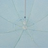 Ομπρέλα Θαλάσσης Αντιανεμική Σιέλ UPF 30+ Λευκά Σχέδια Σκελετός Μεταλλικός - 2m