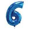 Μπαλόνι Πάρτι Foil Μεταλλιζέ Μπλε Νο.6 - 60cm