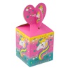 Κουτιά για Γλυκά Χάρτινα Ροζ Μονόκερος 9.9x8.5x8.5cm - 6 τμχ.