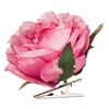 Λουλούδι Διακοσμητικό με Κλιπ Τριαντάφυλλο Ροζ 8cm