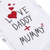 Εσώρουχο Φορμάκι Βαμβακερό Λευκό Love Daddy+Mummy 0-3 Μηνών