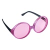 Αποκριάτικα Γυαλιά Μεγάλα Ροζ Glitter