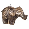 Κερί Ελέφαντας Ανάγλυφα Σχέδια Χρυσό Brushed 7.5x15cm