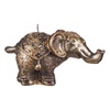 Κερί Διακοσμητικό Ethnic 3D Ελέφαντας Ανάγλυφα Σχέδια Χρυσό Brushed 7.5x15cm