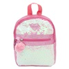 Σχολική Τσάντα Νηπιαγωγείου Ροζ Glitter Παγιέτες Καρδιά