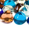 Πέτρες Διακοσμητικές Γυάλινες Γυαλιστερές Μπλε & Γήινα Χρώματα 340g
