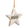 Χριστουγεννιάτικο Στολίδι Δέντρου Αστέρι Λευκή Γούνα 12cm