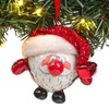 Χριστουγεννιάτικη Μπάλα Άγιος Βασίλης με Κόκκινο Σκούφο Αυτιά Πόδια Μύτη 6.5cm
