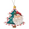 Χριστουγεννιάτικο Στολίδι Δέντρου Vintage Ξύλινο Έλατο Άγιος Βασίλης 8cm