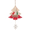 Χριστουγεννιάτικο Κρεμαστό Ξύλινο Έλατο Κουκουνάρι Νιφάδα 44cm