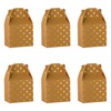Κουτιά για Γλυκά Χάρτινα Kraft Χρυσό Foil Πουά 10x5.4x15.5cm - 6 τμχ.