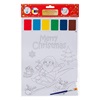 Χριστουγεννιάτικο Σετ Χειροτεχνίας Α4 "Βλέπω & Ζωγραφίζω" με Νερομπογιές & Πινέλο - 2 τμχ.