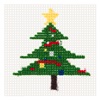 Χριστουγεννιάτικο Σετ Χειροτεχνίας Κέντημα Δέντρο 14x14cm