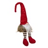 Χριστουγεννιάτικη Διακοσμητική Φιγούρα Καθιστός Άγιος Βασίλης Gnome Κόκκινο Σκουφί Παγιέτες 37cm