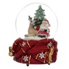 Χριστουγεννιάτικη Διακοσμητική Μουσική Χιονόμπαλα  Άγιος Βασίλης Τάρανδος 15cm