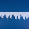 Χριστουγεννιάτικο Διακοσμητικό Banner Χιονιού Λευκό Σταλακτίτες 5mx16cm