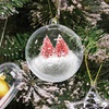Χριστουγεννιάτικες Διάφανες Μπάλες Δέντρου Χειροτεχνίας 6cm - 6 τμχ.