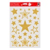 Χριστουγεννιάτικα Αυτοκόλλητα Διακοσμητικά Αστέρια Χρυσά Glitter 20x30cm