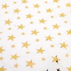 Κουβέρτα Χριστουγεννιάτικης Διακόσμησης Βελουτέ Λευκή Χρυσά Αστέρια 200x150cm