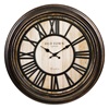 Ρολόι Τοίχου Διακοσμητικό Vintage Μαύρο Μπρονζέ Brushed Ø50cm