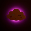 Φωτιστικό Παιδικό Ξύλινο Συννεφάκι Ροζ LED 22x16.5cm