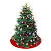 Χριστουγεννιάτικη Ποδιά Δέντρου Τσόχα Κόκκινη Άγιος Βασίλης Έλατο 1m