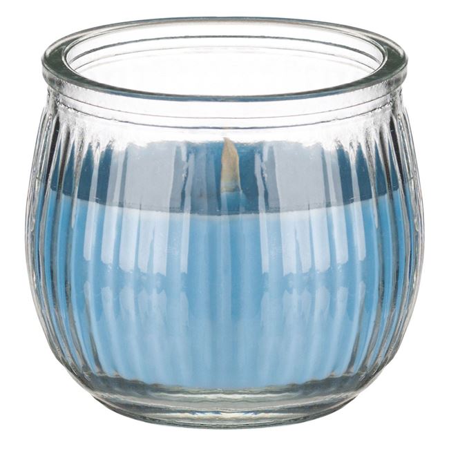 Κερί Aρωματικό Mπλε σε Στρογγυλό Ποτήρι Cotton Fresh 7x6.5cm