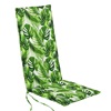 Μαξιλάρι Καρέκλας με Πλάτη Αδιάβροχο Καλοκαιρινό Τροπικά Φύλλα 116x43cm