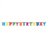 Γιρλάντα Τοίχου Χάρτινη Χρωματιστή Happy Birthday 213x16cm