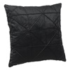 Μαξιλάρι Χειμερινής Διακόσμησης Μαύρο Velvet Γεωμετρικό 45x45cm